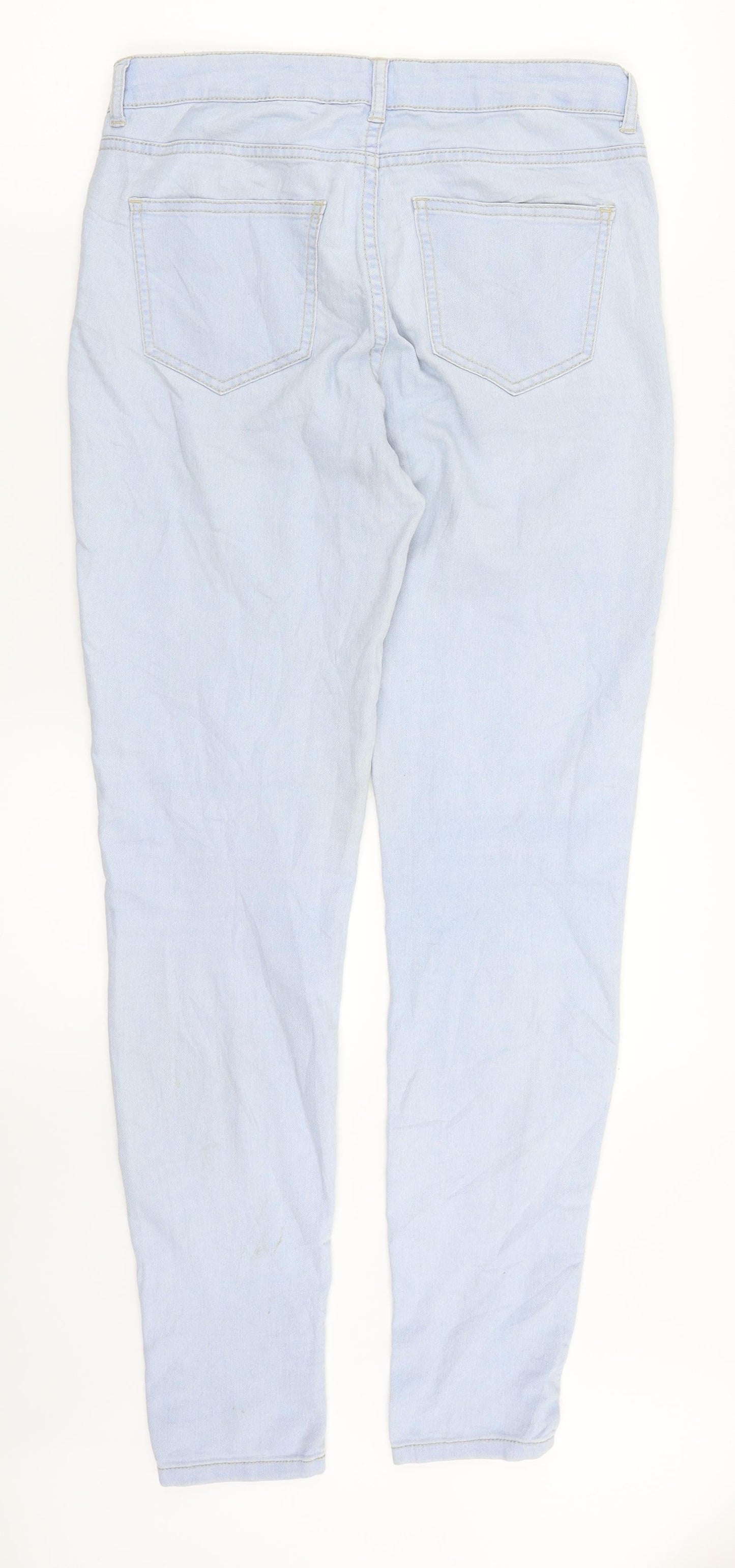 Womens UK Size 10 Sinsay Regular Fit Skinny Blue Jeans