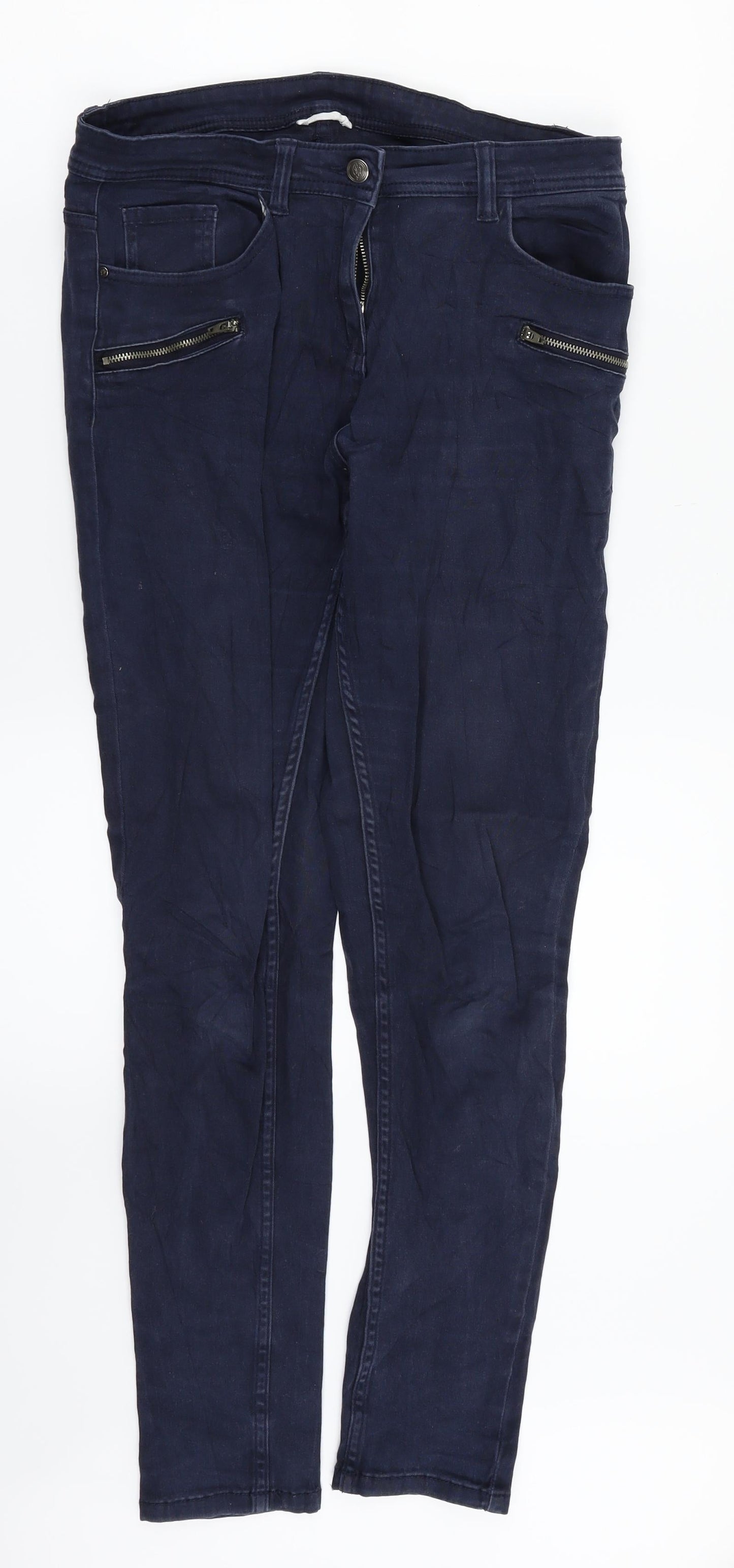 Womens UK Size 10 Preworn Regular Fit Skinny Blue Jeans