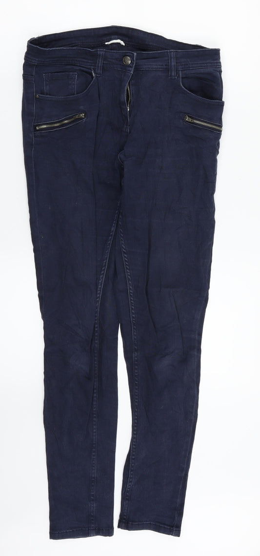 Womens UK Size 10 Preworn Regular Fit Skinny Blue Jeans