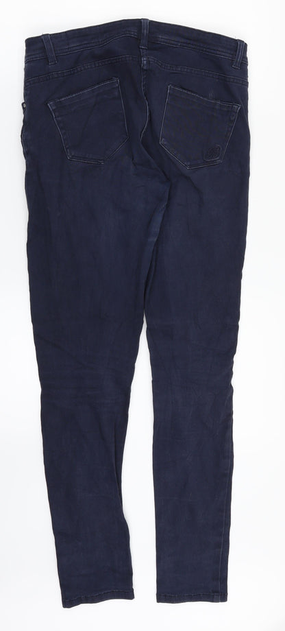 Womens UK Size 10 Preworn Regular Fit Skinny Blue Jeans
