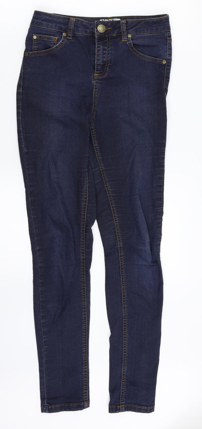 Miss Selfridge Womens Blue  Denim Skinny Jeans Size 8 L29 in