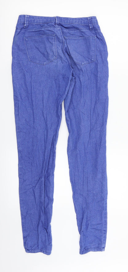 Denim co. Womens Blue  Denim Straight Jeans Size 6 L30 in