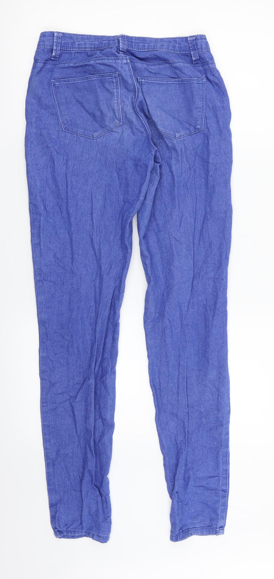 Denim co. Womens Blue  Denim Straight Jeans Size 6 L30 in