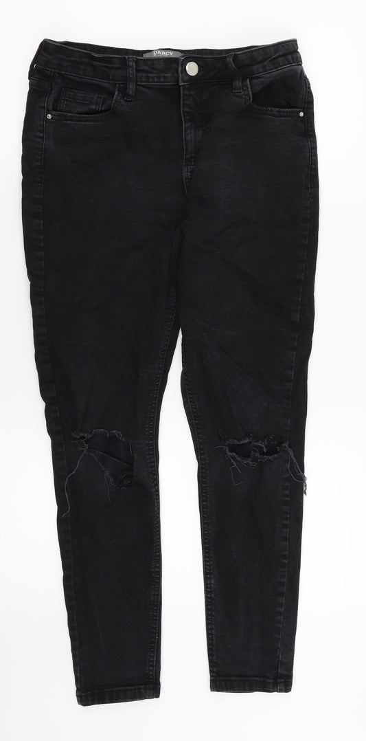 Dorothy Perkins Womens Black  Denim Skinny Jeans Size 8 L26 in