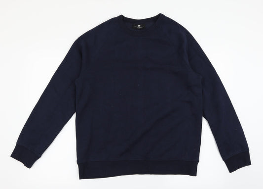 H&M Mens Blue   Pullover Jumper Size M
