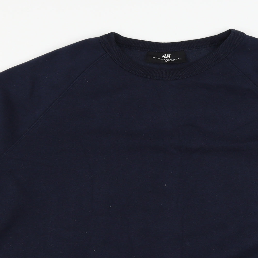 H&M Mens Blue   Pullover Jumper Size M