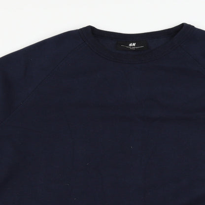 H&M Mens Blue   Pullover Jumper Size M