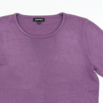 Papaya Womens Purple   Pullover Jumper Size 14