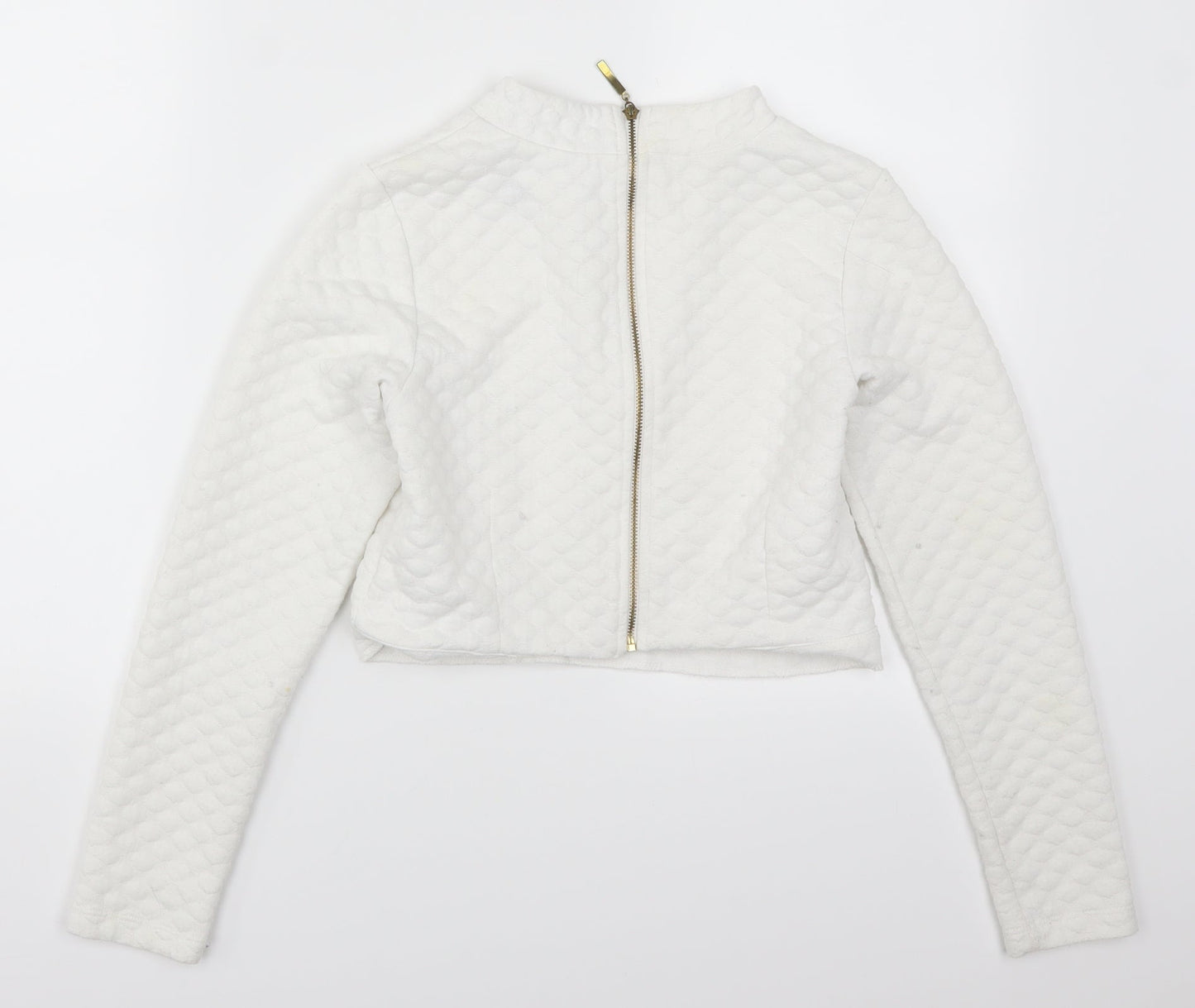 H&M Womens White   Pullover Sweatshirt Size XS