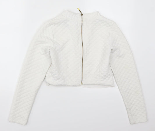 H&M Womens White   Pullover Sweatshirt Size XS