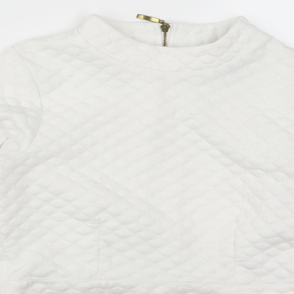 H&M Womens White   Pullover Sweatshirt Size XS