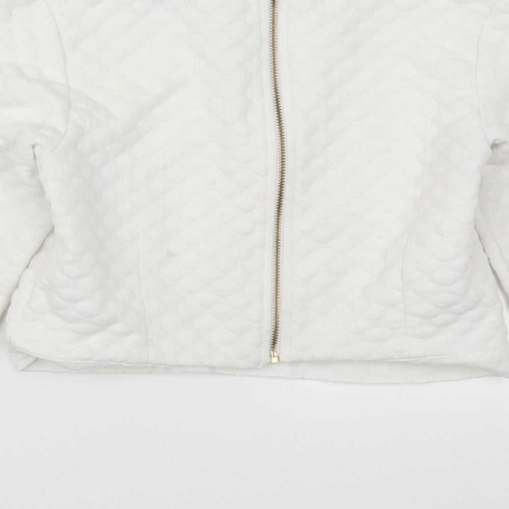 H&M Womens White   Pullover Sweatshirt Size XS