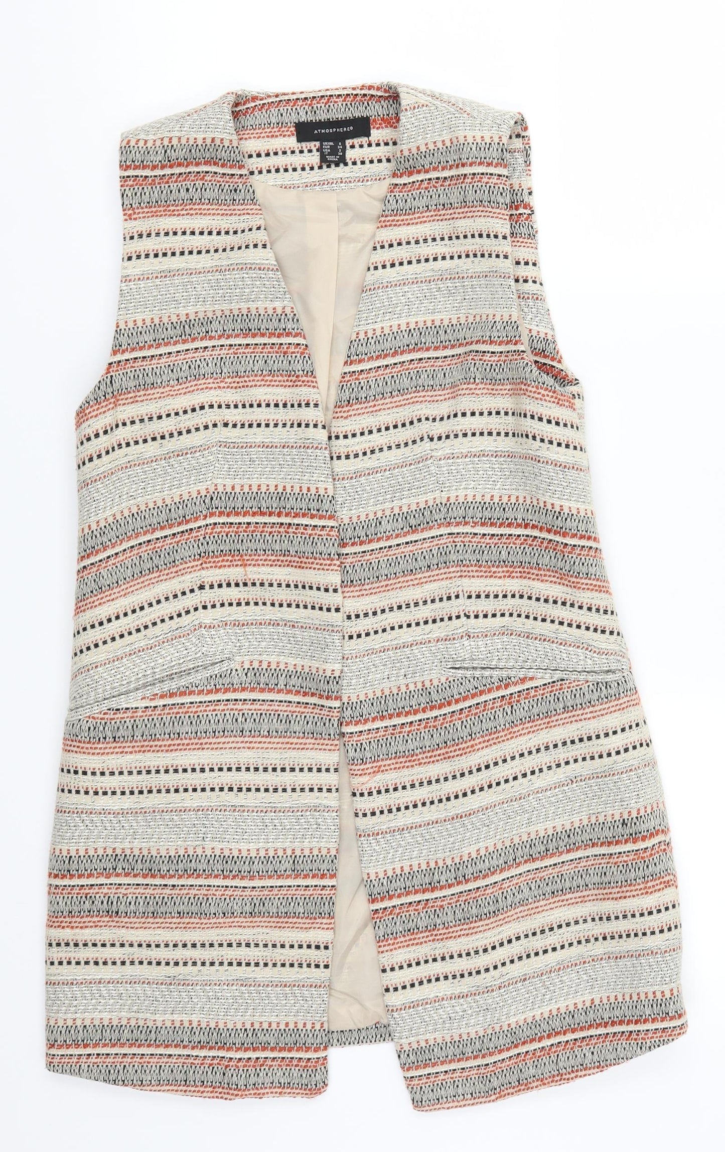Womens UK Size 6 Atmosphere Beige Gilet
