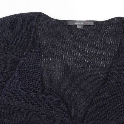 Per Una Womens Blue   Cardigan Jumper Size 14