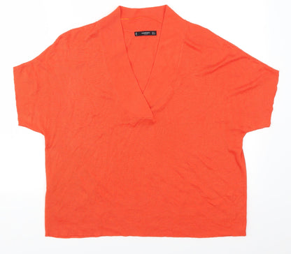 Mango Womens Orange   Pullover Jumper Size S