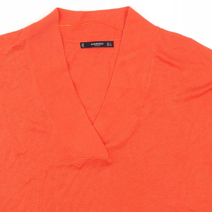 Mango Womens Orange   Pullover Jumper Size S