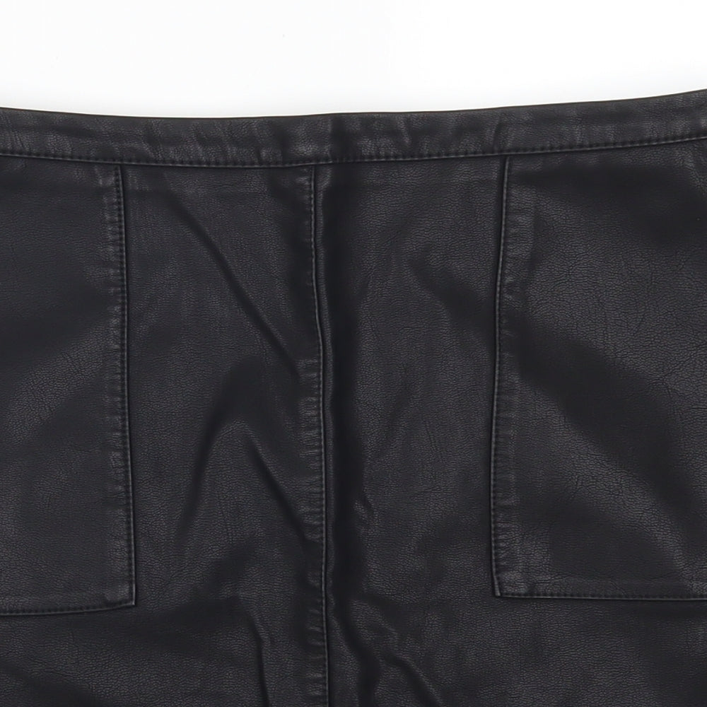 Papaya Womens Black   A-Line Skirt Size 8