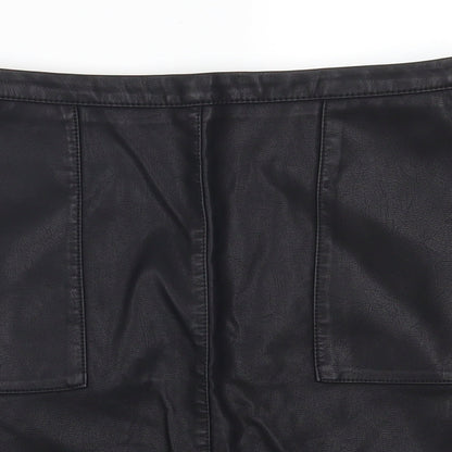 Papaya Womens Black   A-Line Skirt Size 8