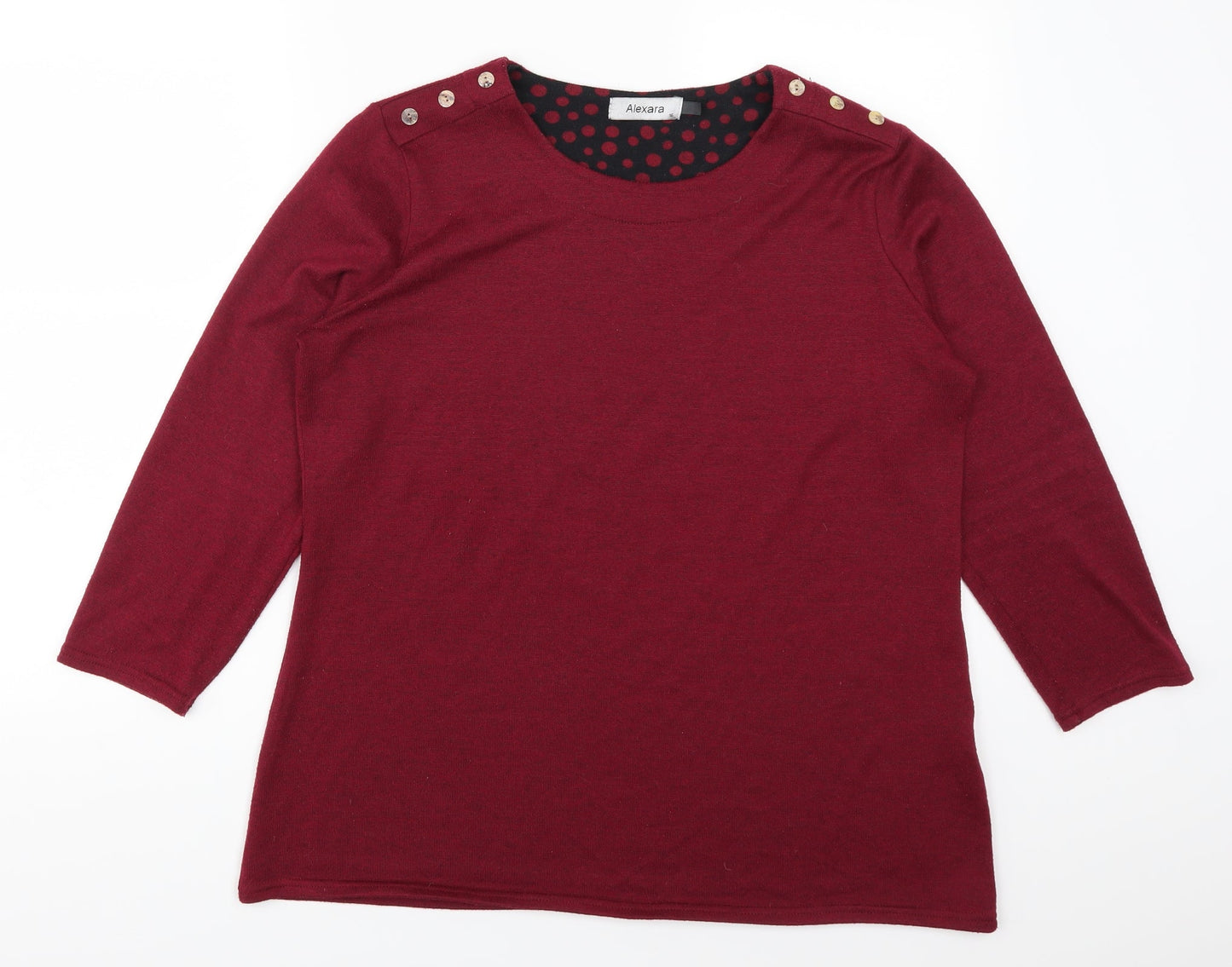 Alexara Womens Pink   Basic T-Shirt Size 16