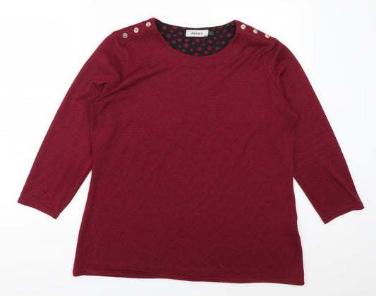 Alexara Womens Pink   Basic T-Shirt Size 16