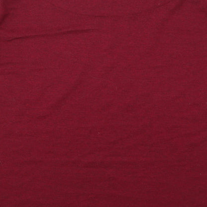 Alexara Womens Pink   Basic T-Shirt Size 16