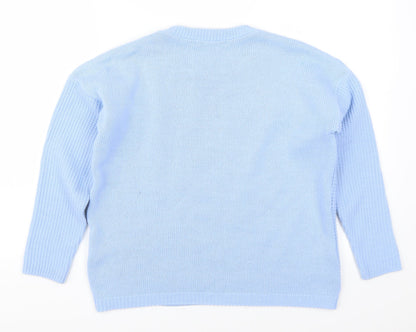 Select Womens Blue   Pullover Jumper Size S