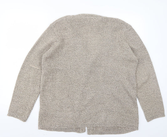 BM Womens Beige   Cardigan Jumper Size L