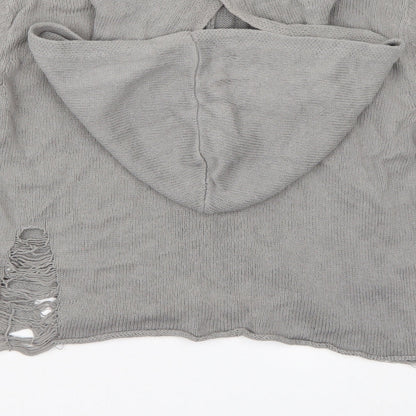 H&M Womens Grey   Pullover Hoodie Size S
