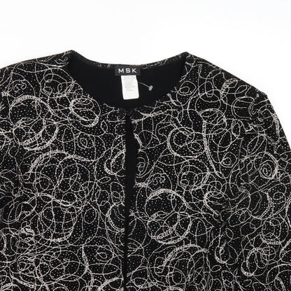 MSK Womens Black   Cardigan Jumper Size L