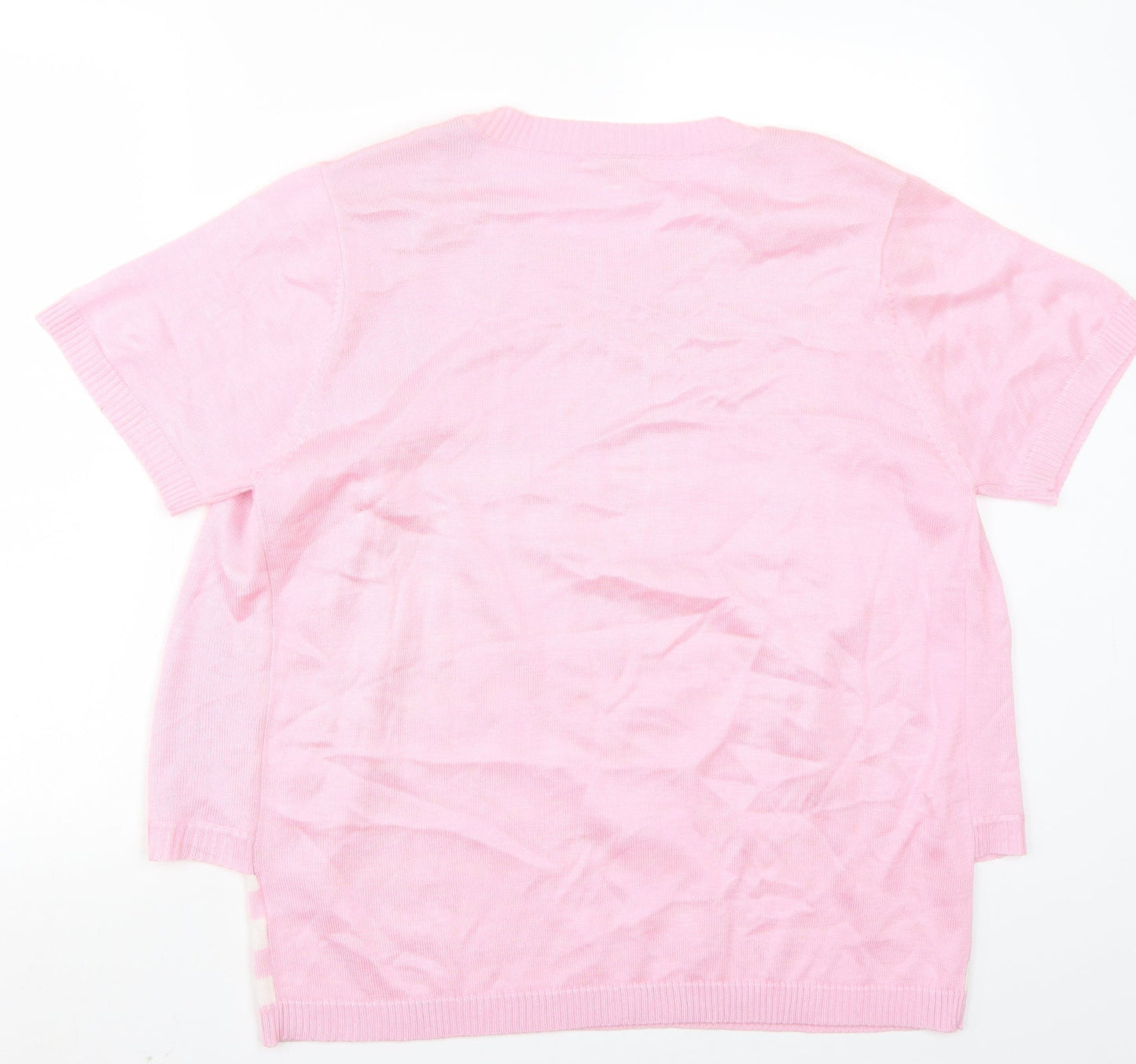 Womens UK Size L Fay Louise Pink Basic T-Shirt