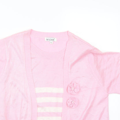 Womens UK Size L Fay Louise Pink Basic T-Shirt