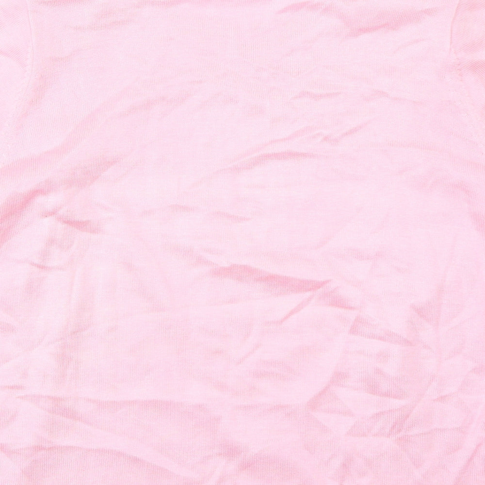 Womens UK Size L Fay Louise Pink Basic T-Shirt