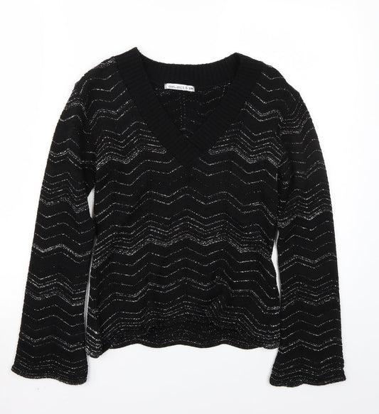 Select Womens Black   Pullover Jumper Size M