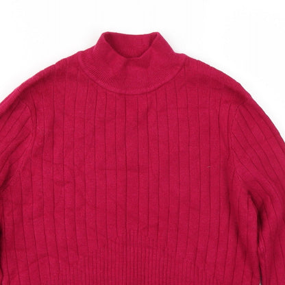 Marks & Spencer Womens Pink  Rayon Pullover Jumper Size 12