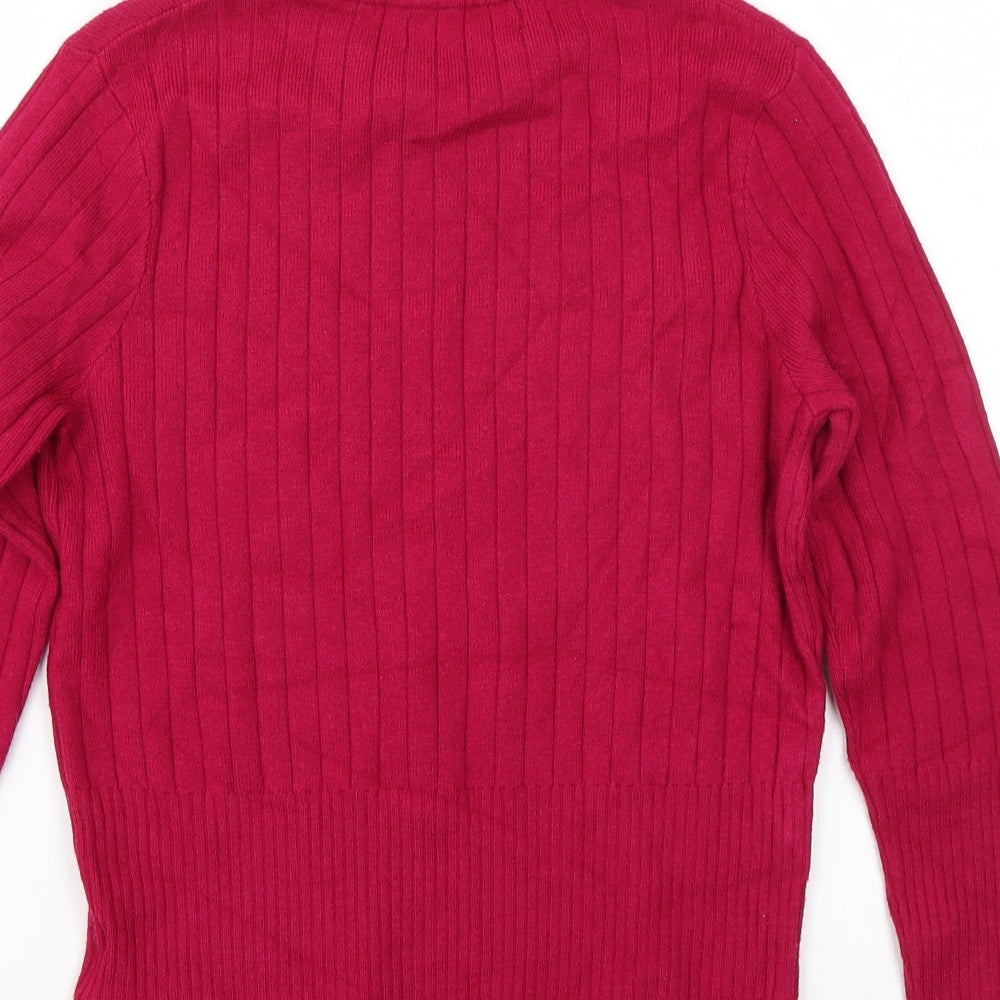 Marks & Spencer Womens Pink  Rayon Pullover Jumper Size 12