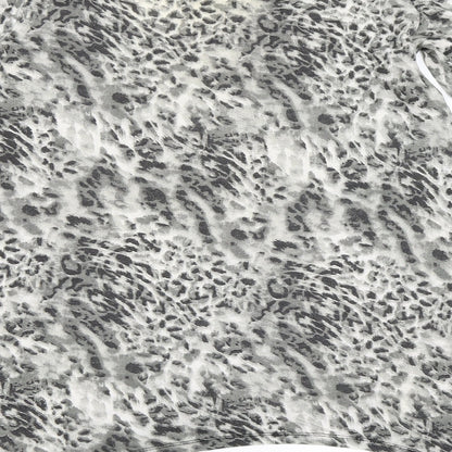 F&F Womens Grey Animal Print  Basic T-Shirt Size 16