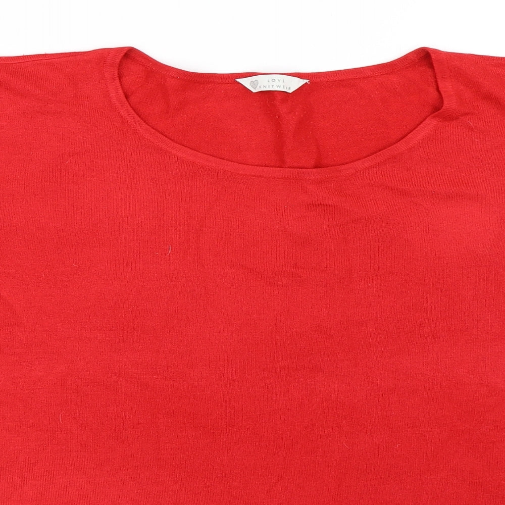 BHS Womens Red   Pullover Jumper Size 20
