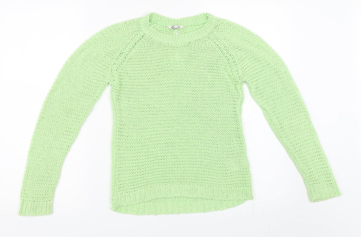 Preworn Girls Green   Pullover Jumper Size 10 Years