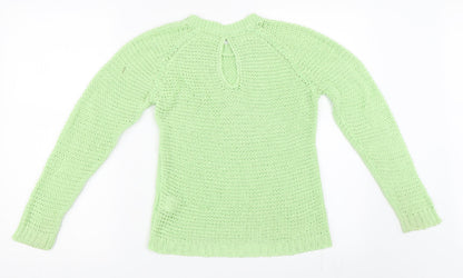 Preworn Girls Green   Pullover Jumper Size 10 Years