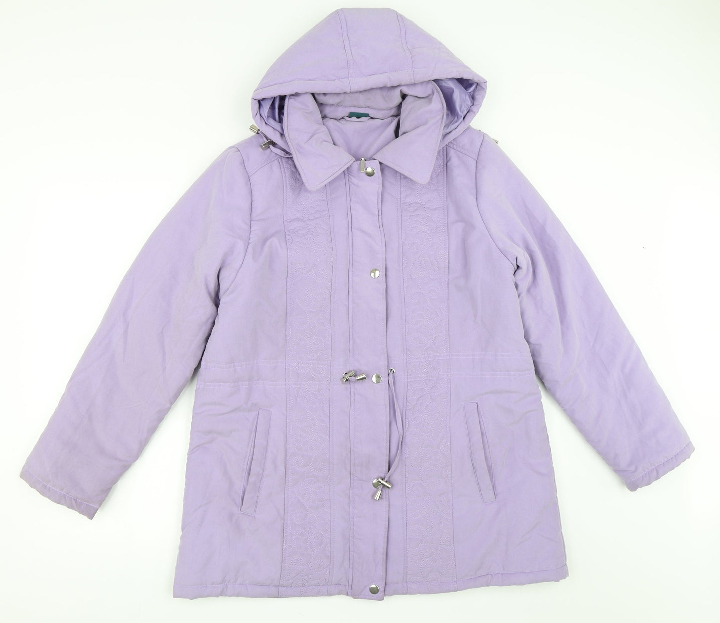 Amber Womens Purple   Parka Coat Size 12