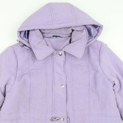 Amber Womens Purple   Parka Coat Size 12