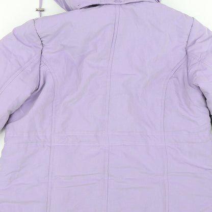 Amber Womens Purple   Parka Coat Size 12