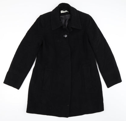 Womens UK Size 14 BHS Black Overcoat