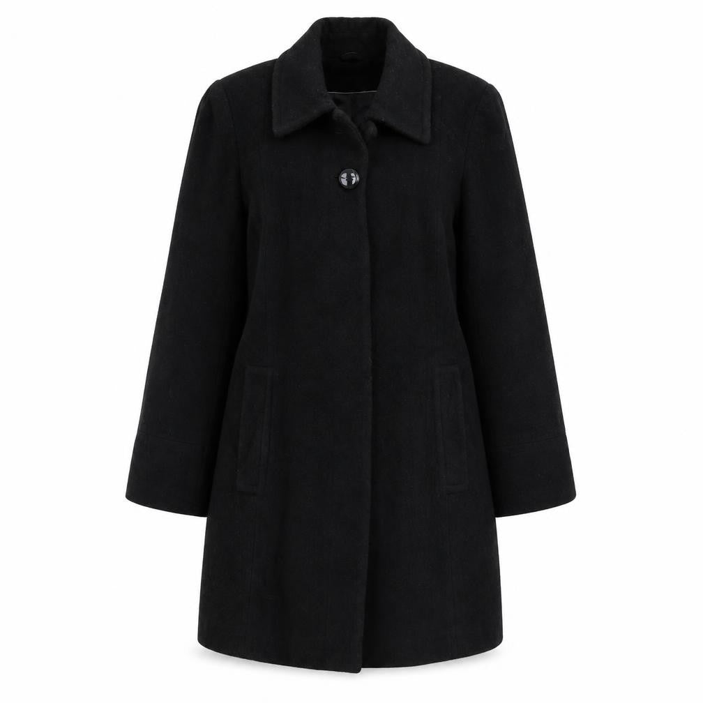Womens UK Size 14 BHS Black Overcoat