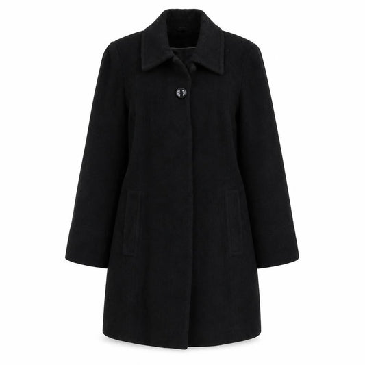 Womens UK Size 14 BHS Black Overcoat