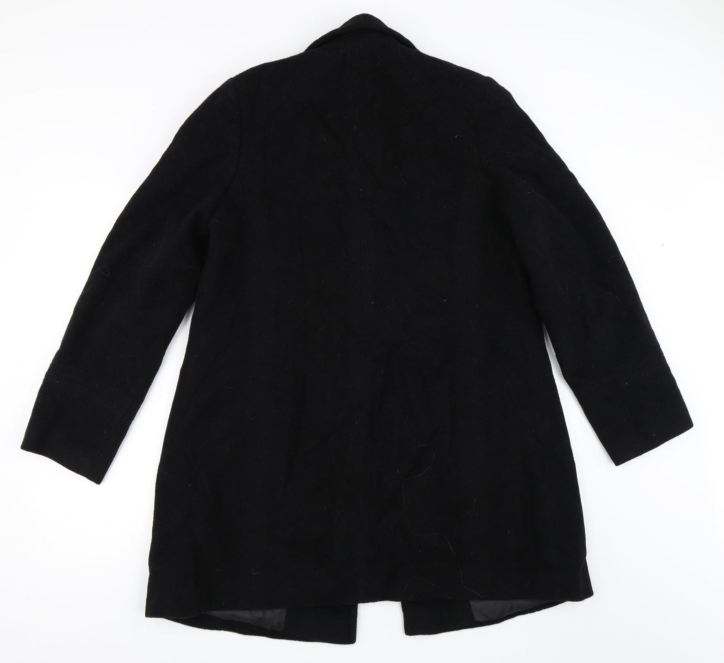 Womens UK Size 14 BHS Black Overcoat
