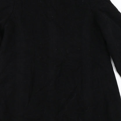 Womens UK Size 14 BHS Black Overcoat