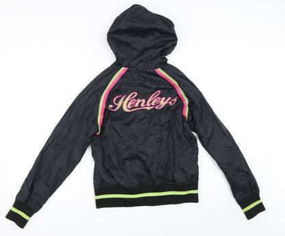 Henleys Womens Black   Windbreaker Coat Size S