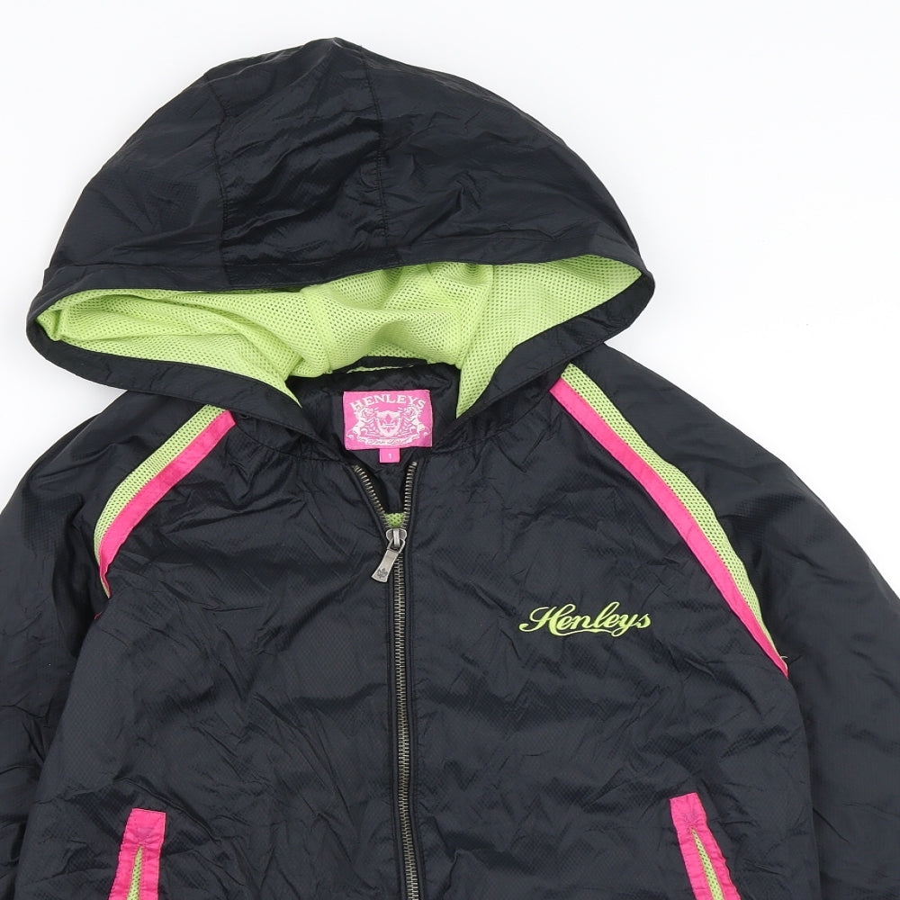 Henleys Womens Black   Windbreaker Coat Size S
