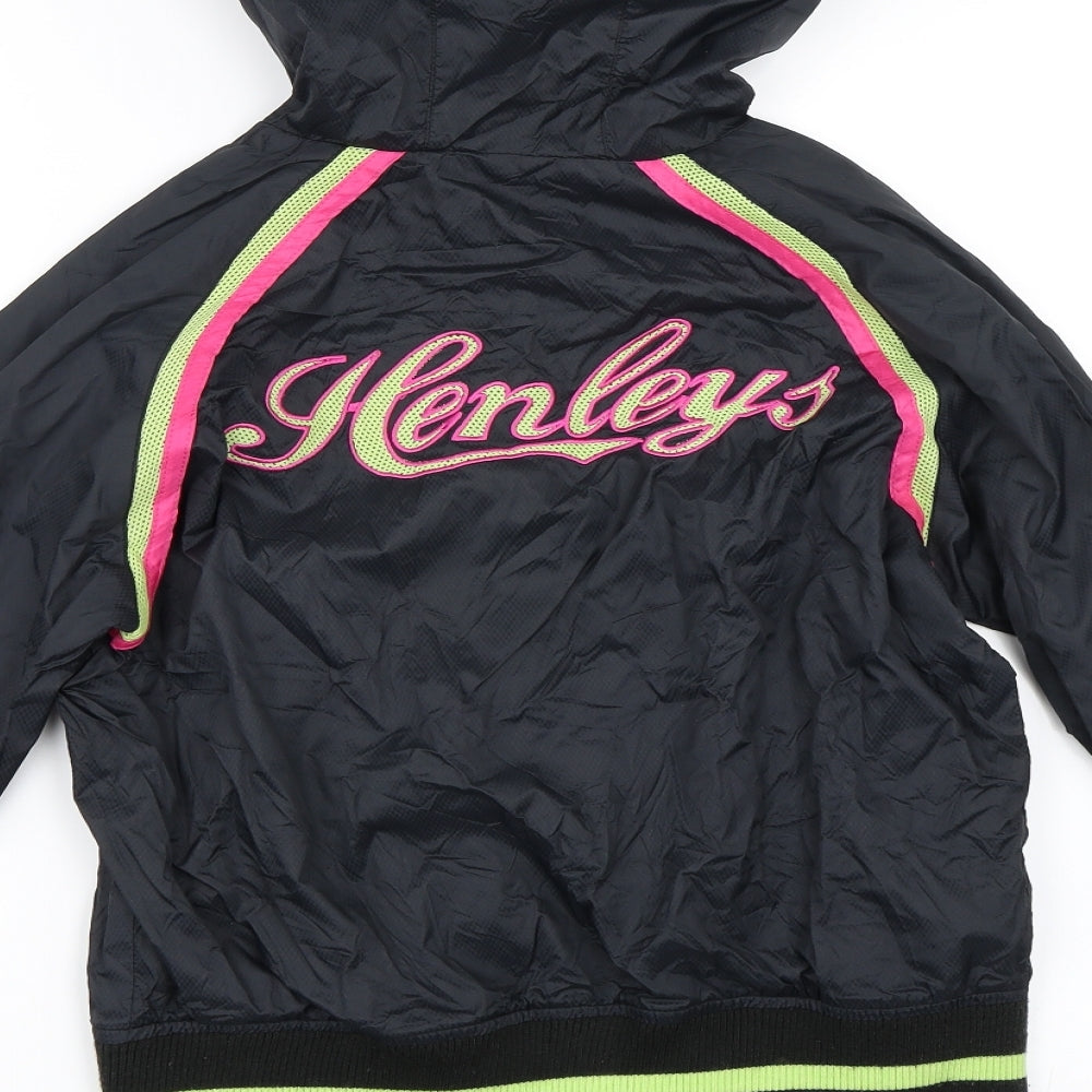 Henleys Womens Black   Windbreaker Coat Size S